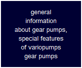 general
information
about gear pumps,
special features
of variopumps
gear pumps